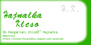 hajnalka klcso business card